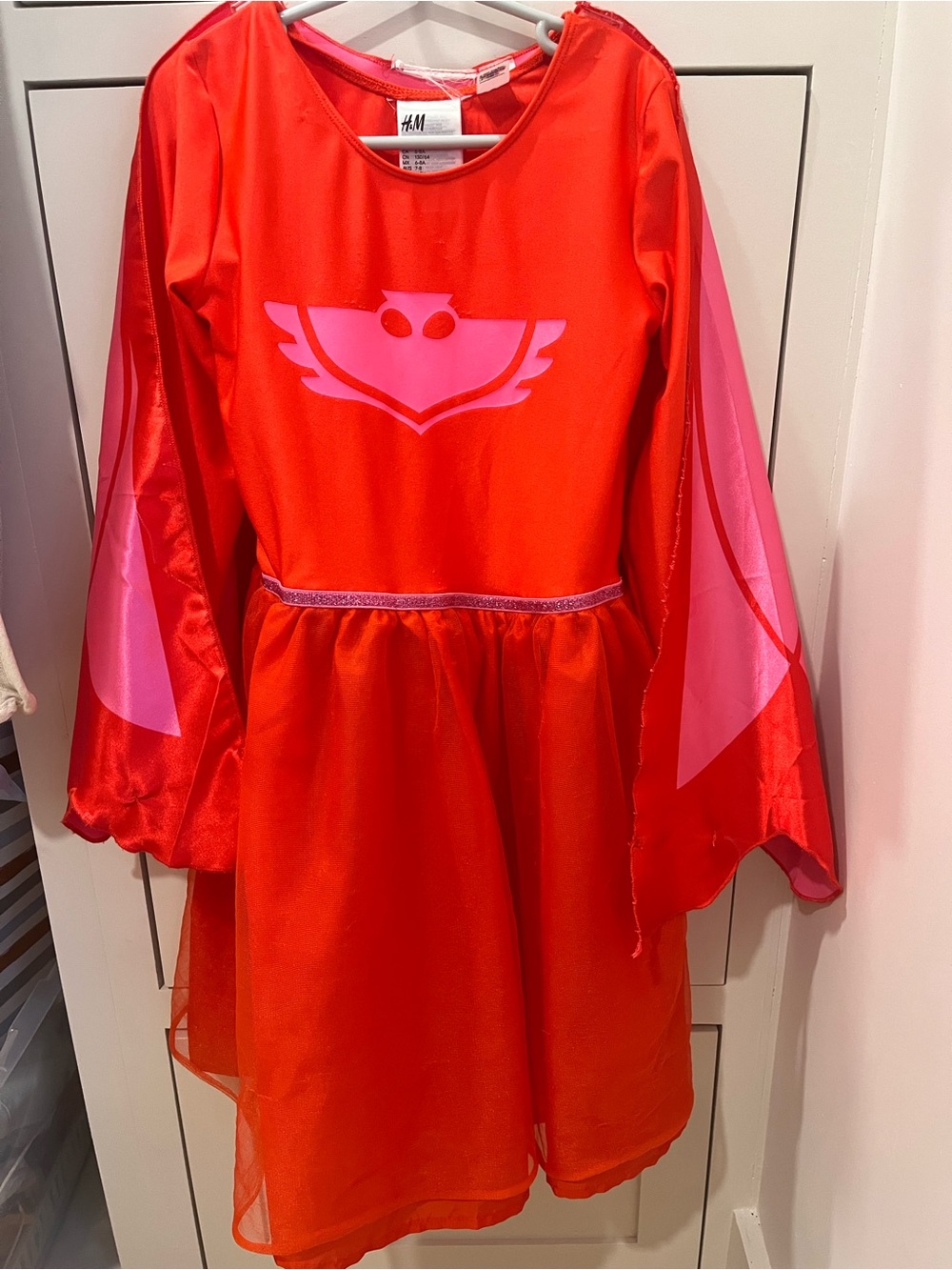 H&M Red and Pink Girls' Superhero Owl Costume Dress